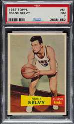 1957-1958 Topps Basketball #51 Frank Selvy PSA NM 7
