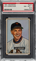 1951 Bowman #233 Leo Durocher PSA NM-MT+ 8.5