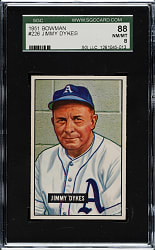 1951 Bowman #226 Jimmy Dykes SGC NM/MT 88