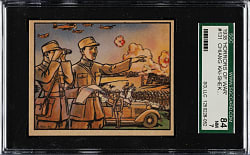 1938 R69 Gum, Inc. "Horrors of War" #131 Chiang Kai-shek Commanding his Troops SGC NM 84