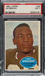 1960 Topps Football #23 Jim Brown PSA NM 7