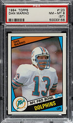 1984 Topps Football #123 Dan Marino Rookie PSA NM-MT 8 (ST)