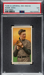 1909-1911 T206 White Border Addie Joss Pitching PSA VG 3