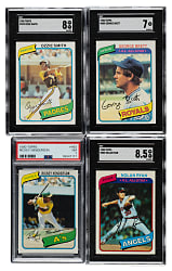 1980 Topps Complete Set (726) Including 38 PSA- and SGC-Graded Cards