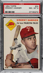1954 Topps #24 Granny Hamner PSA NM-MT 8