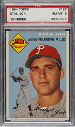 1954 Topps #196 Stan Jok PSA NM-MT 8
