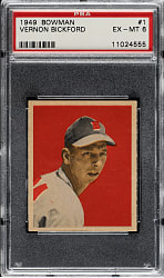 1949 Bowman #1 Vernon Bickford PSA EX-MT 6