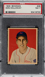 1949 Bowman #28 Don Kolloway PSA NM 7