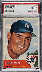 1953 Topps #77 Johnny Mize PSA NM 7