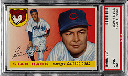 1955 Topps #6 Stan Hack PSA NM 7
