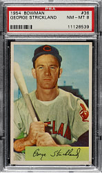 1954 Bowman #36 George Strickland PSA NM-MT 8