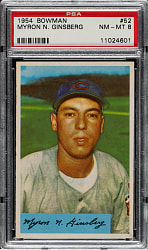 1954 Bowman #52 Myron Ginsberg PSA NM-MT 8