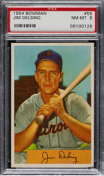 1954 Bowman #55 Jim Delsing PSA NM-MT 8