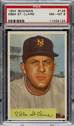 1954 Bowman #128 Ebba St. Claire PSA NM-MT 8