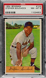 1954 Bowman #103 Stephen Souchock PSA NM-MT 8