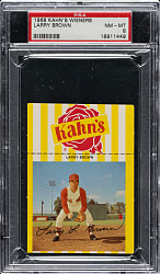1968 Kahn's Wieners Larry Brown PSA NM-MT 8