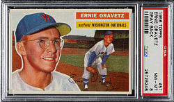 1956 Topps #51 Ernie Oravetz Gray Back PSA NM-MT 8