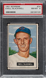 1951 Bowman #24 Ewell Blackwell PSA NM-MT 8