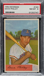 1954 Bowman #163 Dave Philley PSA NM-MT 8
