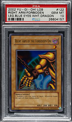 2002 Yu-Gi-Oh! Legend Of Blue Eyes White Dragon #122 Right Arm Of The Forbidden One Ultra Rare Holographic PSA GEM MINT 10