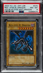 2002 Yu-Gi-Oh! Legend Of Blue Eyes White Dragon #070 Red Eyes Black Dragon Ultra Rare Holographic PSA NM-MT 8