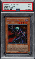 2003 Yu-Gi-Oh! Dark Crisis #000 Vampire Lord Secret Rare Holographic PSA MINT 9