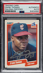 Signed 1990 Fleer Update #U-87 Frank Thomas Rookie - PSA/DNA