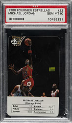 1988-1989 Fournier Estrellas Basketball #22 Michael Jordan PSA GEM MINT 10