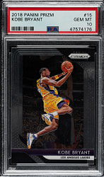 2018-2019 Panini Prizm Basketball #15 Kobe Bryant PSA GEM MINT 10