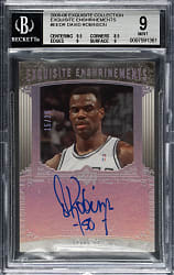 2005-2006 Upper Deck Exquisite Collection Enshrinements Basketball #EE-DR David Robinson #15/25 BGS MINT 9 with GEM MINT 10 Signature