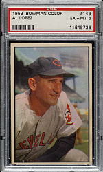 1953 Bowman Color #143 Al Lopez PSA EX-MT 6
