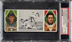 1912 T202 Hassan Triple Folder "Ty Cobb Steals Third" Austin/Stovall PSA EX-MT 6
