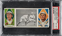 1912 T202 Triple Folder "Collins Easily Safe" Eddie Collins/Murphy PSA EX-MT 6