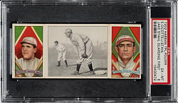 1912 T202 Hassan Triple Folder "Jake Stahl Guarding First" Cicotte/Stahl PSA EX-MT 6