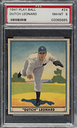 1941 R336 Play Ball #24 Dutch Leonard PSA NM-MT 8