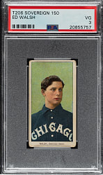 1909-1911 T206 White Border Ed Walsh PSA VG 3 - Sovereign 150 Back