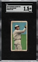 1909-1911 T206 White Border John McGraw Finger in Air SGC FAIR 1.5 - Sovereign 150 Back