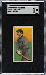 1909-1911 T206 White Border Ed Abbaticchio Brown Sleeves SGC POOR 1 - Sovereign 150 Back