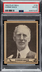1940 R335 Play Ball #132 Connie Mack PSA VG-EX 4