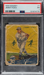 1934 R320 Goudey #1 Jimmie Foxx PSA POOR 1