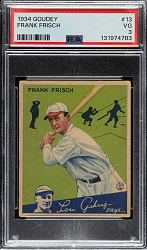 1934 R320 Goudey #13 Frank Frisch PSA VG 3