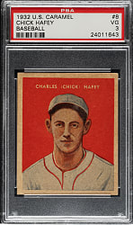 1932 R328 U.S. Caramel #8 Chick Hafey PSA VG 3