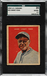 1932 R328 U.S. Caramel #23 Jimmy Foxx SGC GOOD+ 35