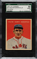 1932 R328 U.S. Caramel #10 Walter "Rabbit" Maranville SGC VG/EX 50 - Cancelled Back