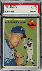 1954 Topps #32 Duke Snider PSA VG-EX 4