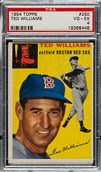 1954 Topps #250 Ted Williams PSA VG-EX 4
