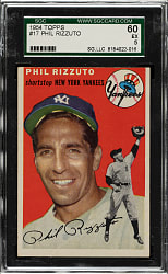 1954 Topps #17 Phil Rizzuto SGC EX 60