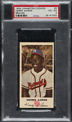 1954 Johnston Cookies #5 Hank Aaron Rookie PSA VG-EX 4
