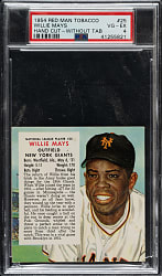 1954 Red Man Tobacco #NL-25 Willie Mays PSA VG-EX 4