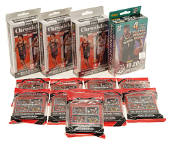 2019-2020 and 2021-2022 Panini Mosaic, Chronicles Draft Picks, and Prizm Draft Picks Basketball Factory-Sealed Unopened Hanger and Cello Pack Collection (13)